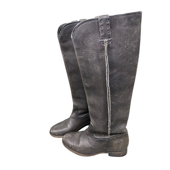 Frye Women's Gray Heeled Boots knee high size 6.5 - Picture 3 of 9